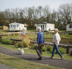 Walkies around the water features at Blue Dolphin, Yorkshire