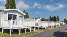 Caravans overlooking the sea