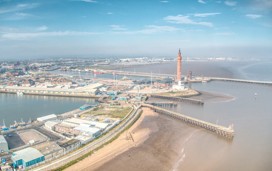 Aerial shot of Grimsby