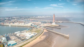 Aerial shot of Grimsby