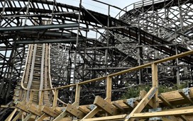 Megafobia rollercoaster at Oakwood Theme Park.