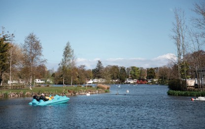 Haggerston Castle Holiday Park surrounds multiple lakes