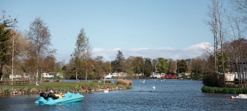 Haggerston Castle Holiday Park surrounds multiple lakes