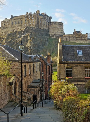 A view of Edinburgh's pretty streets.