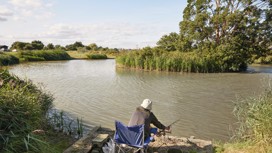 Fishing lake at Orchards