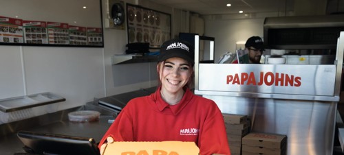 Papa Johns pizza van 