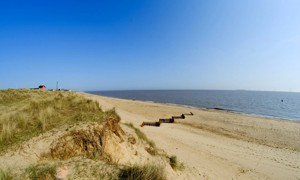 Four miles from a sandy beach