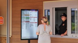 Order your Burger King at the outside walk-up order window or go inside.