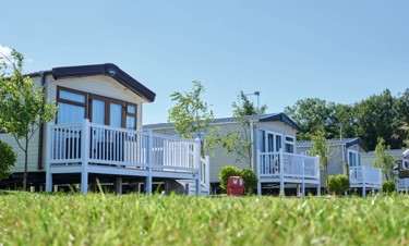 A static caravan at Cala Gran, near Blackpool