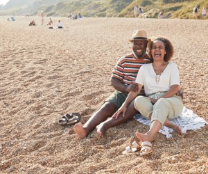 The pebble beach at Bowleaze Cove