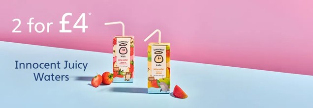 2 Innocent Juicy Waters for £4 