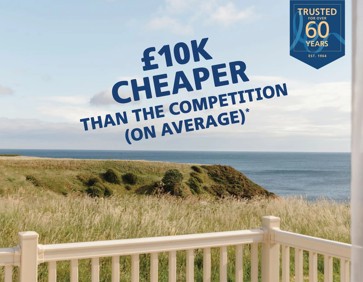 Our caravans are (on average) £10k cheaper than the competition.