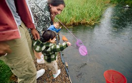 Pond dipping at Primrose Valley