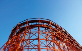 Wooden roller coaster