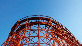 Wooden roller coaster