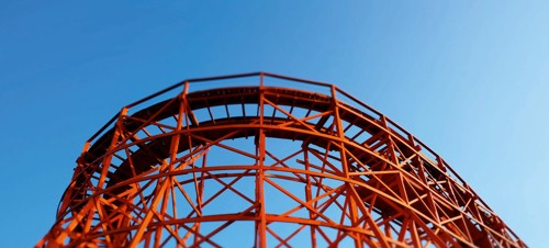 Wooden roller coaster