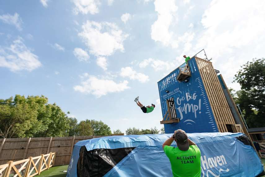 2. The Jump tower and Climbing Wall combined