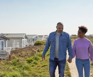Walking alongside the lagoon