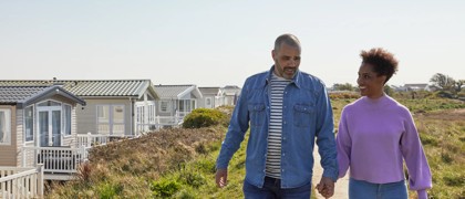Walking alongside the lagoon