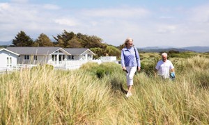 Family walking through Cardigan View