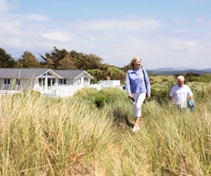Family walking through Cardigan View