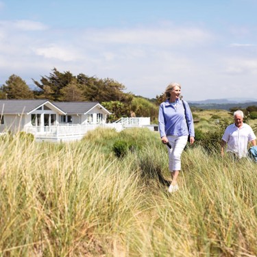 Family walking through Cardigan View