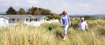 Family walking through Cardigan View