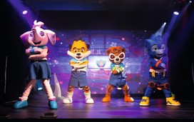 Annie, Rory, Jaz and George rehearse