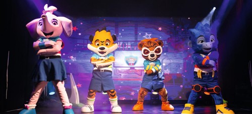 Annie, Rory, Jaz and George rehearse