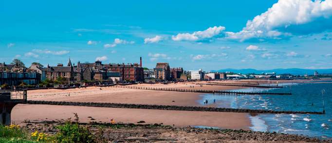 The waters off Portobello Beach