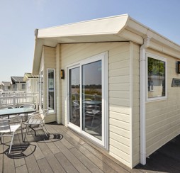 Representation of the Emerald Lodge decking area