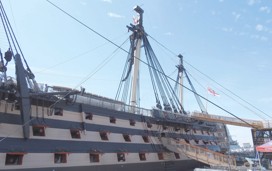 The historic dockyard at Chatham and HMS Victory