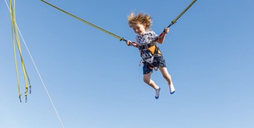 Bungee trampolines at Littlesea