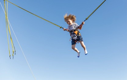 Bungee trampolines at Littlesea