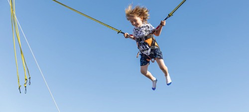 Bungee trampolines at Littlesea