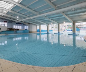 Water play area in the indoor pool
