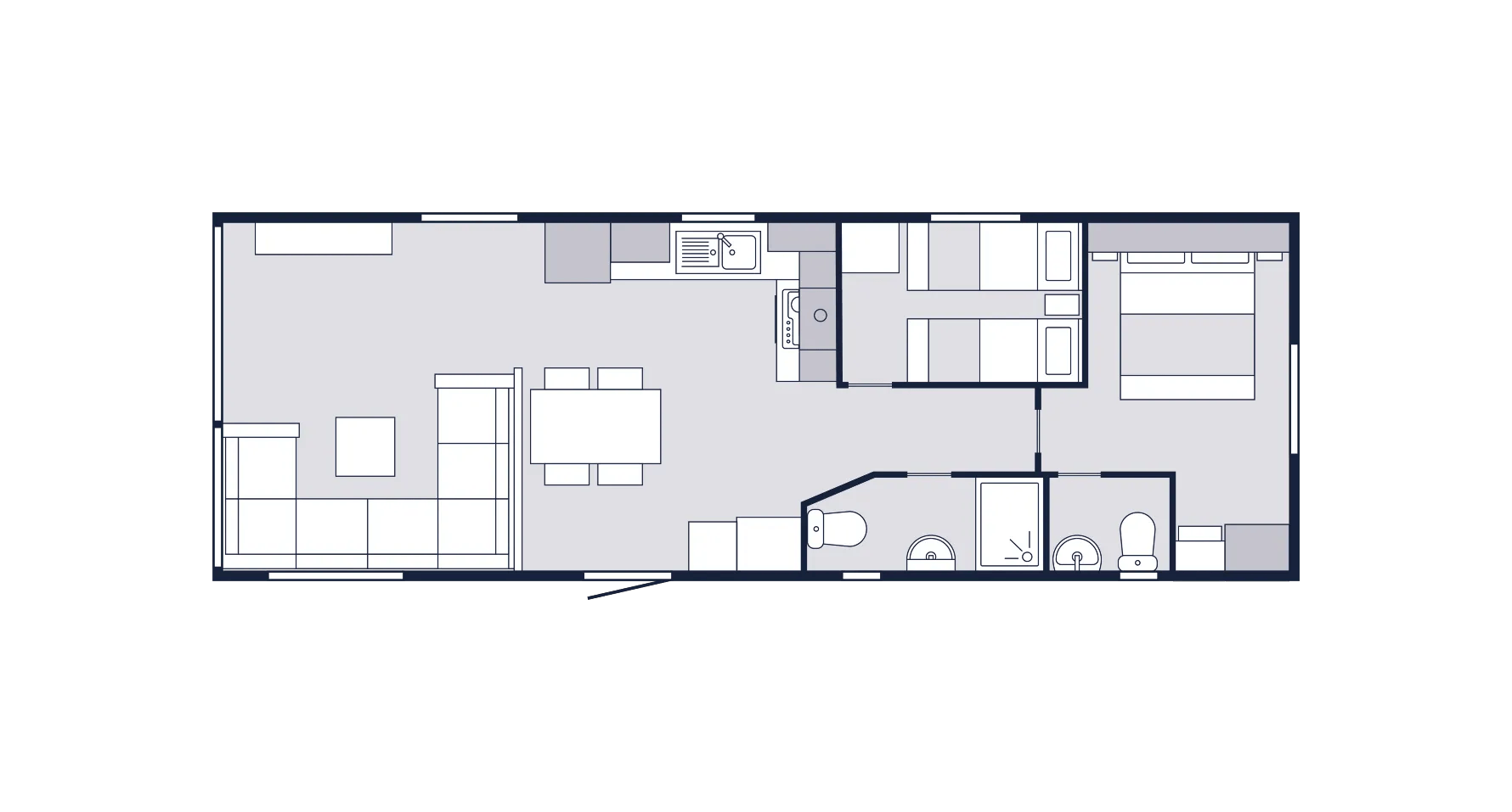 caravan's floorplan