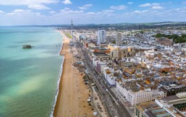 Aerial view of the Sussex shoreline