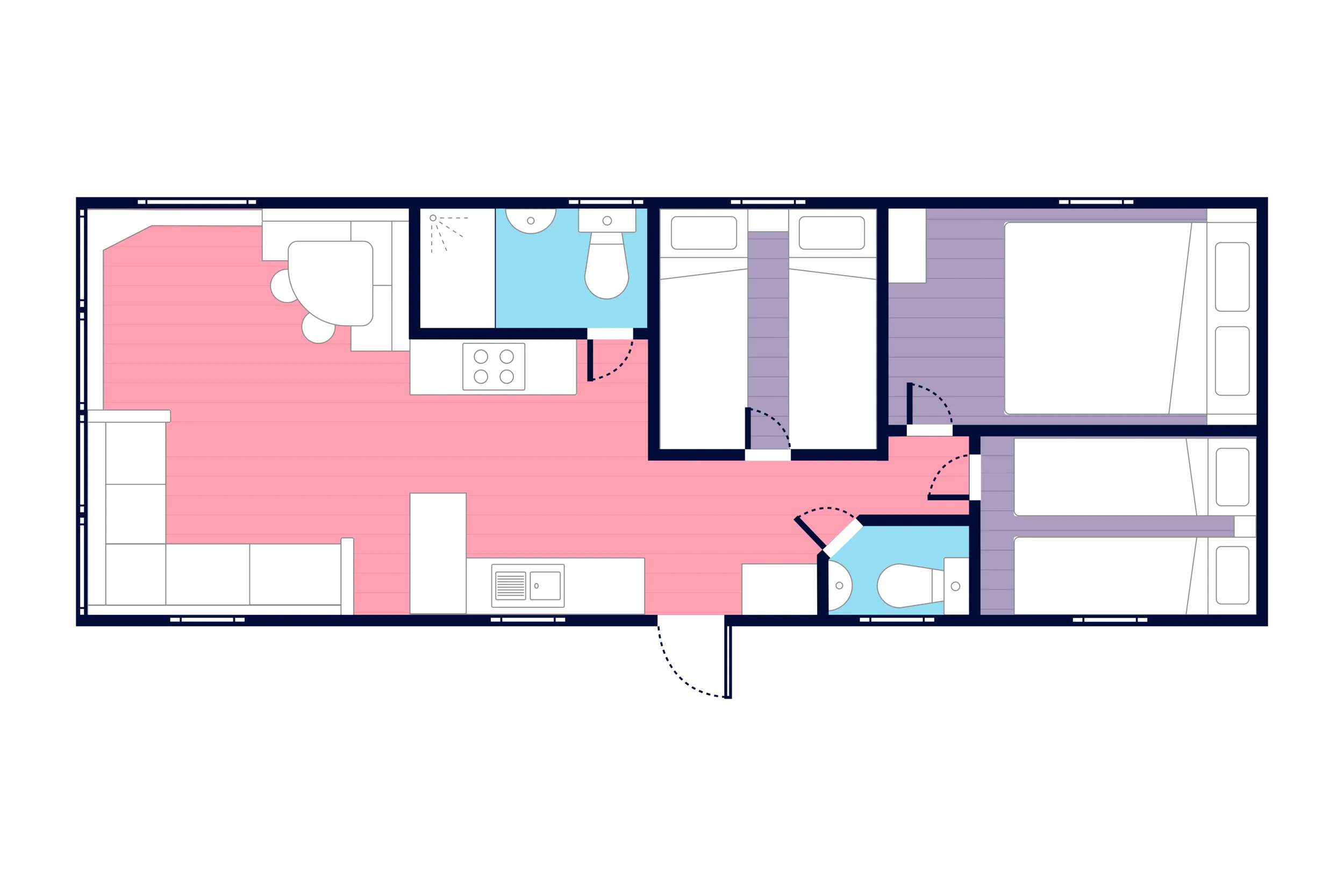 ABI Horizon 36x12 3 bedroom caravan layout