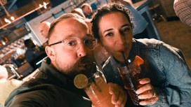 Enjoying drinks at the Coast House