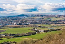 A stunning view of the Maidstone north downs