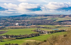 A stunning view of the Maidstone north downs