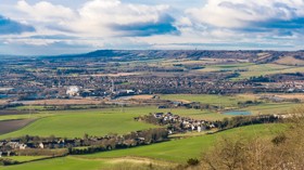 A stunning view of the Maidstone north downs