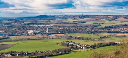 A stunning view of the Maidstone north downs