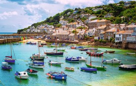 Mousehole Harbour in Penzance, Cornwall.