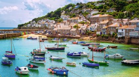 Mousehole Harbour in Penzance, Cornwall.