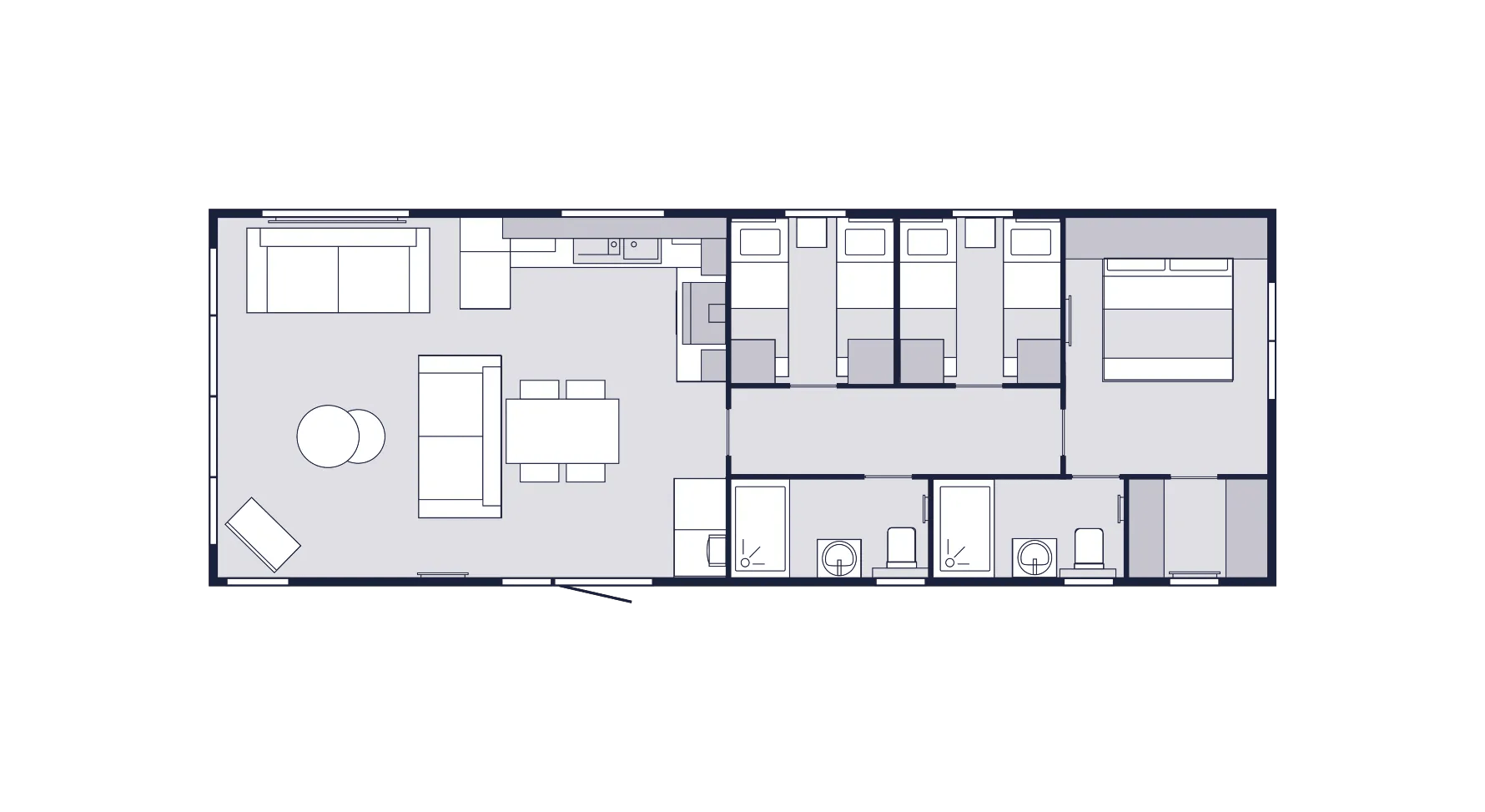 caravan's floorplan