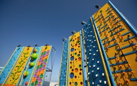 Climbing wall at Kent Coast