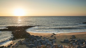 Beach view at Hopton