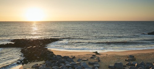 Beach view at Hopton